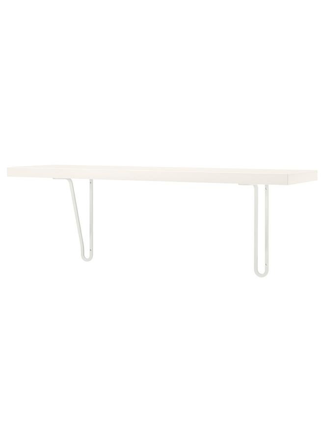 erorex Wall shelf, white/white, 80x20 cm - Image 1
