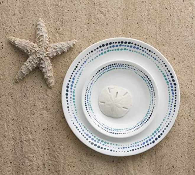 Corelle Ocean Blue Dinnerware Set for 6 | 18 Piece Chip and Crack Resistant Set with 6 Easy to Clean Dinner Plates, Appetizer Plates, and Soup and Cereal Bowls | Proudly Made in the USA - Image 5