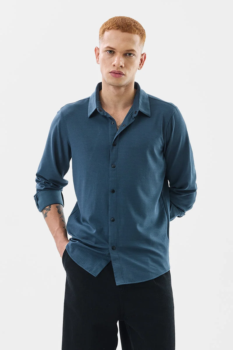 SNITCH Madrigo Dark Teal Blue Shirt