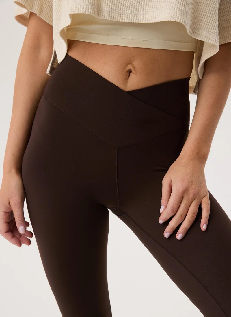 Aerie OFFLINE By Aerie Real Me High Waisted Crossover Flare Leggings