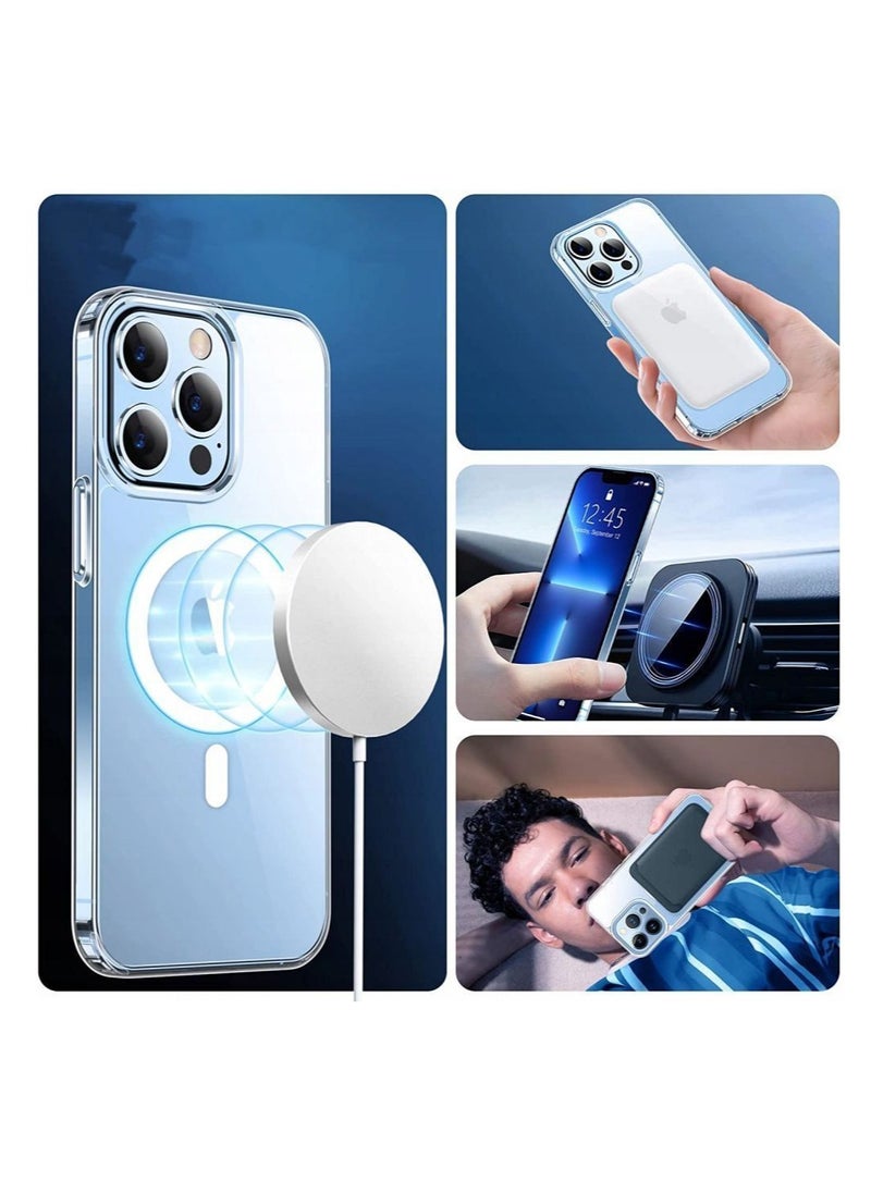 MOCOM - iPhone 14 Pro MagSafe Clear Case Magnetic Cover MagSafe Crystal Clear Protective Shockproof Transparent Cover Case - Image 1