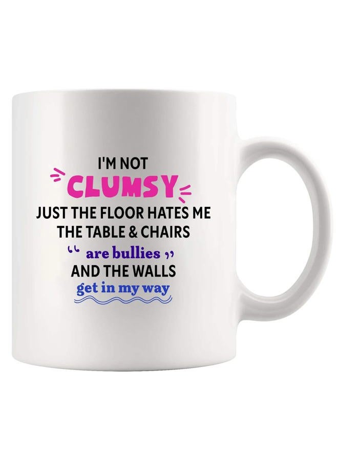 Panvola I'm Not Clumsy Sarcastic Gifts to Coworkers Friends Classmates Novelty Drinkware Ceramic Mug 11 oz White - Image 1