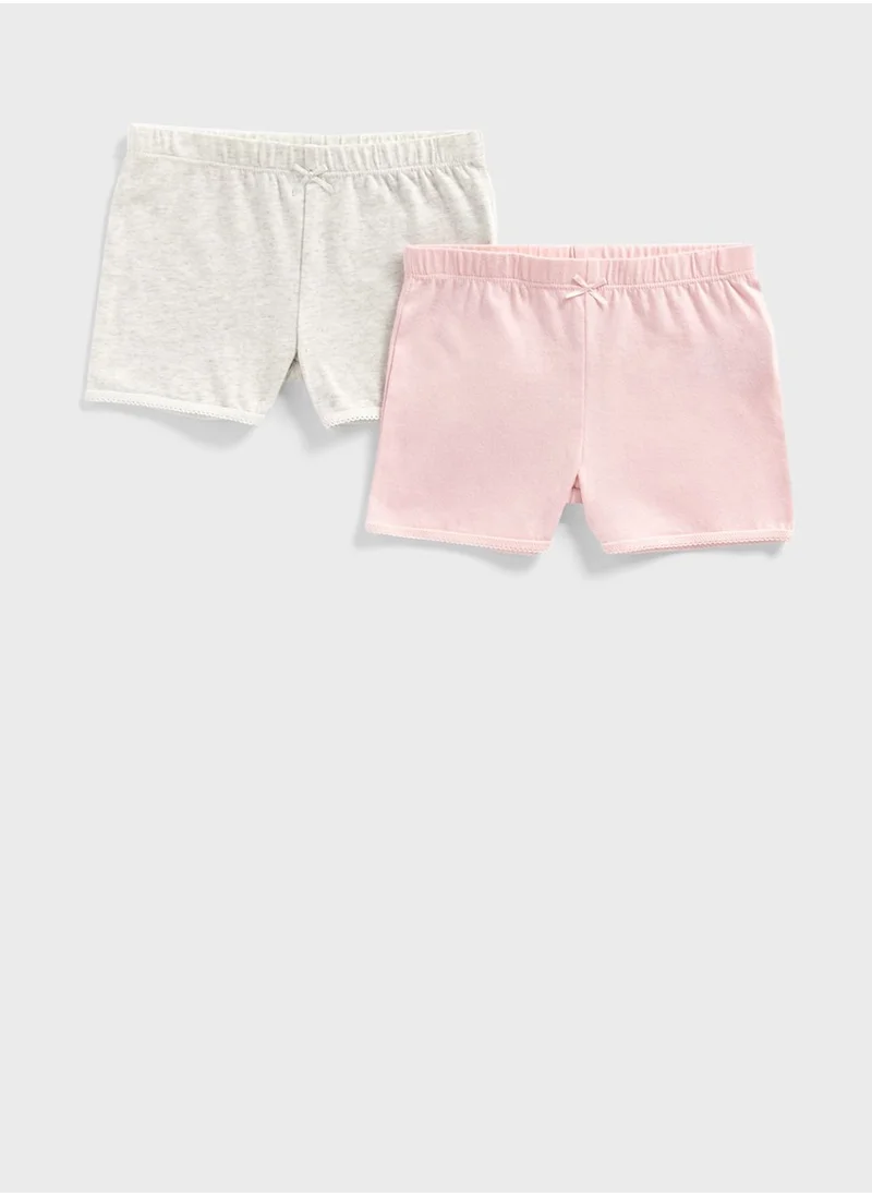 mothercare Pink and Grey Shorts - 2 Pack