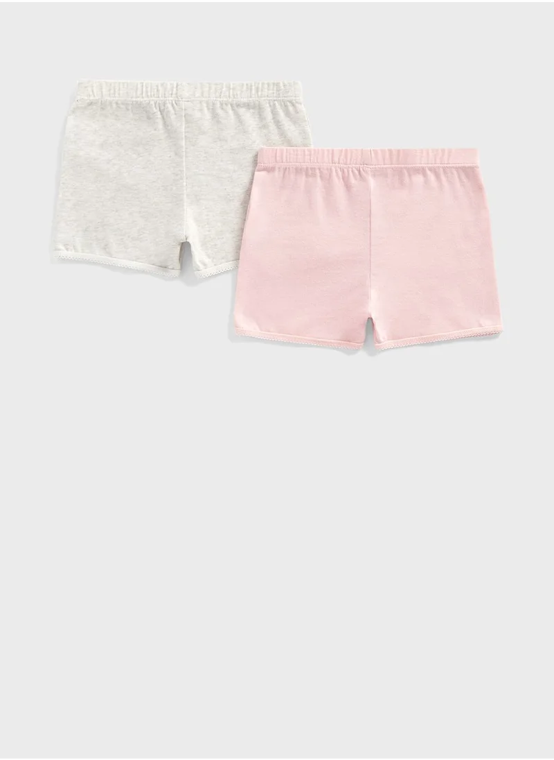mothercare Pink and Grey Shorts - 2 Pack