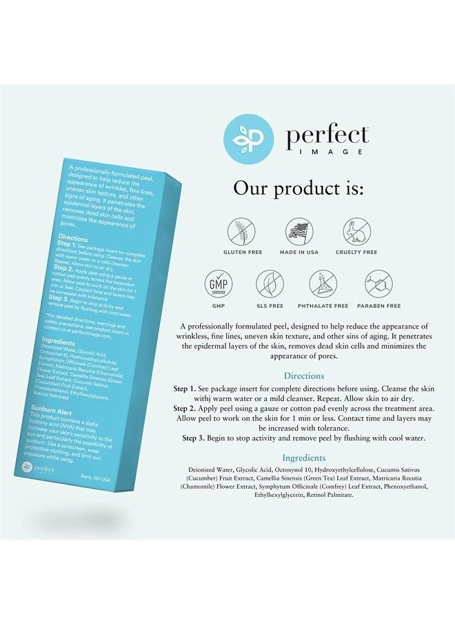 PERFECT IMAGE - Glycolic Acid 30% Gel Peel - Enhanced with Retinol and Green Tea Extract (Professional Chemical Peel)- 1 fl oz 30mL - Image 1