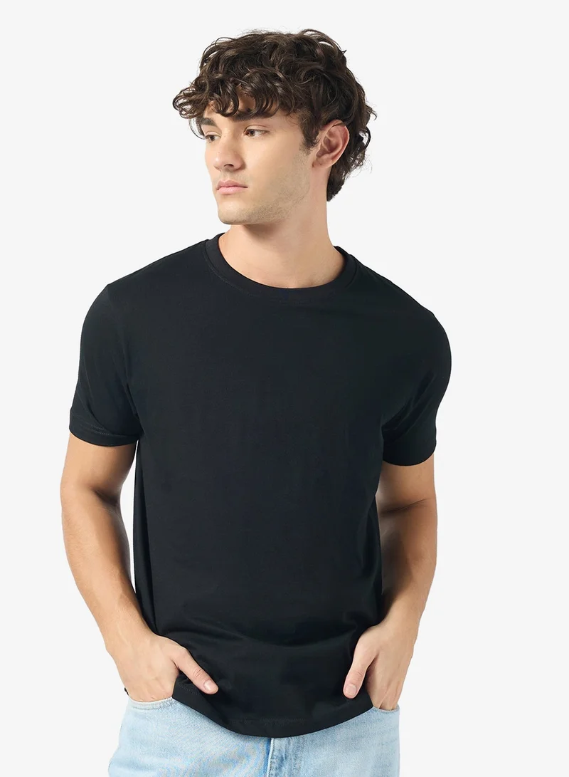 سفنتي فايف بيسيكس عبوة من  تي شيرت بياقة دائرية