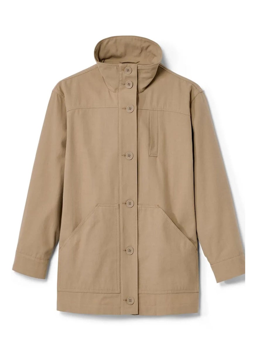Tchibo - Women Plain Parka Jackets, Tan - Image 1