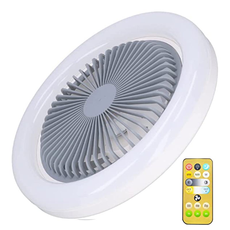 Enclosed Ceiling Fan with Light 30W E27 LED Fan Light 85-265V Ceiling Fan with Light Remote Control Small Ceiling Fan - Image 5