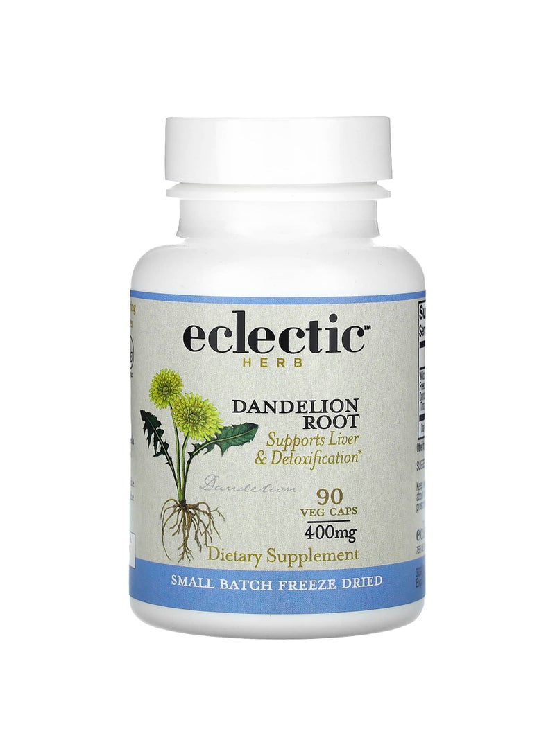 Eclectic Herb Freeze Dried Dandelion Root, 400 mg, 90 Veg Caps