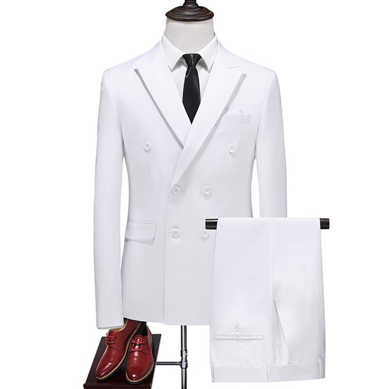 Long-Term Supply Of Men'S Double-Breasted Suits, Two-Piece Jackets, Professional Attire, Banquet Suits, Light Business Slim-Fit Suits - Image 1