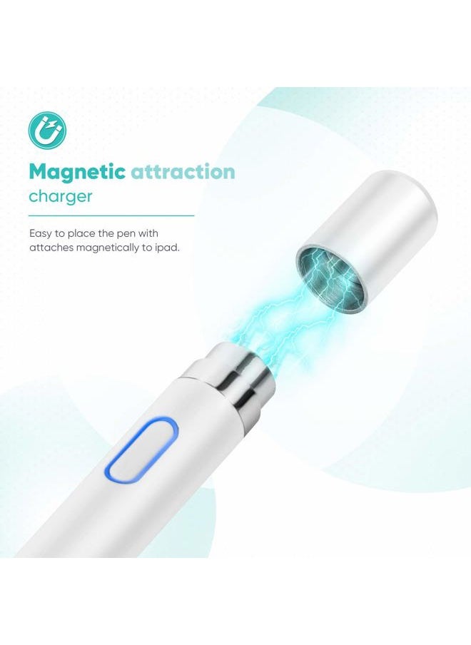 ORIbox - Stylus Pen for iPad, Digital Pencil Smooth Precision Capacitive Pen Ultra Fine Point, Universal for iPhone/iPad Pro/Mini/Air/Android/Microsoft/Surface and Other Touch Screens, E-White - Image 1