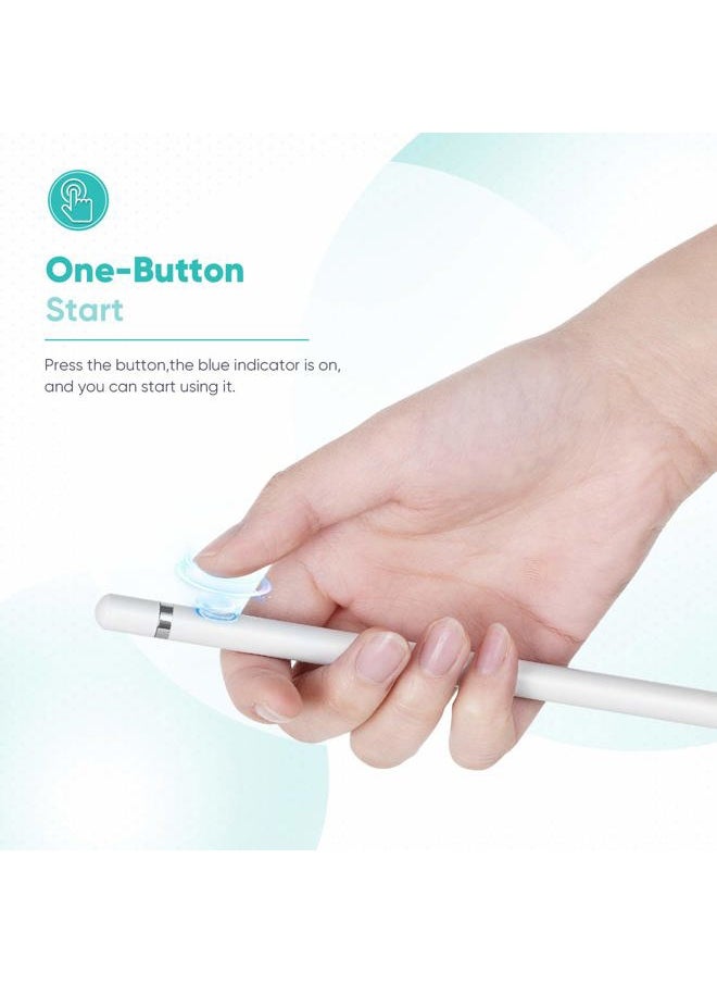 ORIbox - Stylus Pen for iPad, Digital Pencil Smooth Precision Capacitive Pen Ultra Fine Point, Universal for iPhone/iPad Pro/Mini/Air/Android/Microsoft/Surface and Other Touch Screens, E-White - Image 1