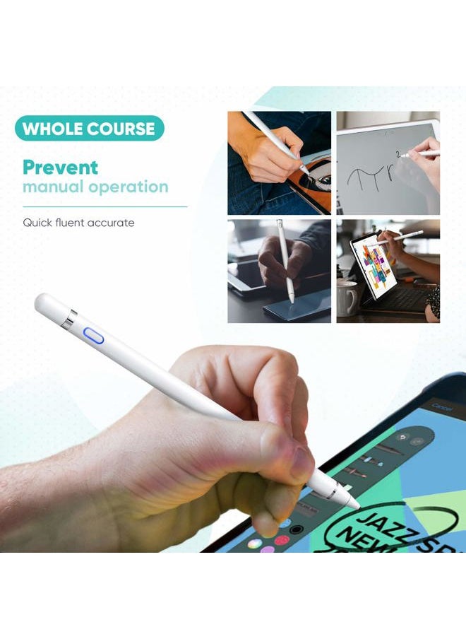 ORIbox - Stylus Pen for iPad, Digital Pencil Smooth Precision Capacitive Pen Ultra Fine Point, Universal for iPhone/iPad Pro/Mini/Air/Android/Microsoft/Surface and Other Touch Screens, E-White - Image 1