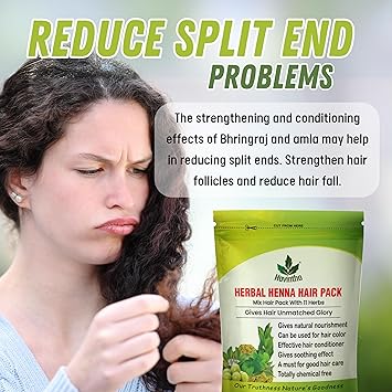 Havintha Natural Herbal Henna Hair Pack 11 Herbs Mix Mehandi Powder 227 G - Image 3