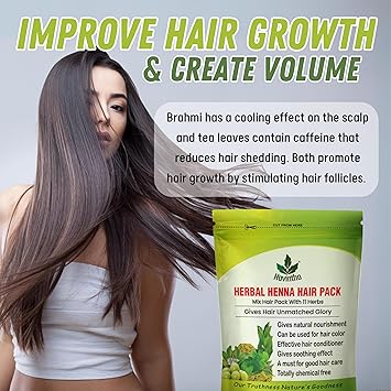 Havintha Natural Herbal Henna Hair Pack 11 Herbs Mix Mehandi Powder 227 G - Image 5