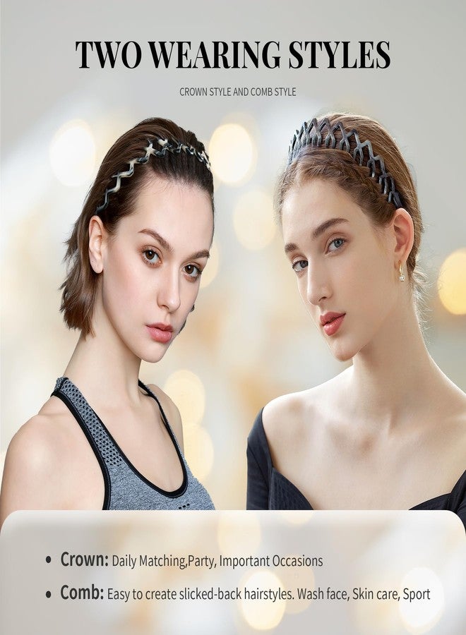 EVITA PERONI Comb Headband for Women and Girls, Zig Zag Headband with Teeth Non-Slip, Upgrade Resin Fashion Headband for Sports, Workout, Yoga, and Washing Face - Image 5