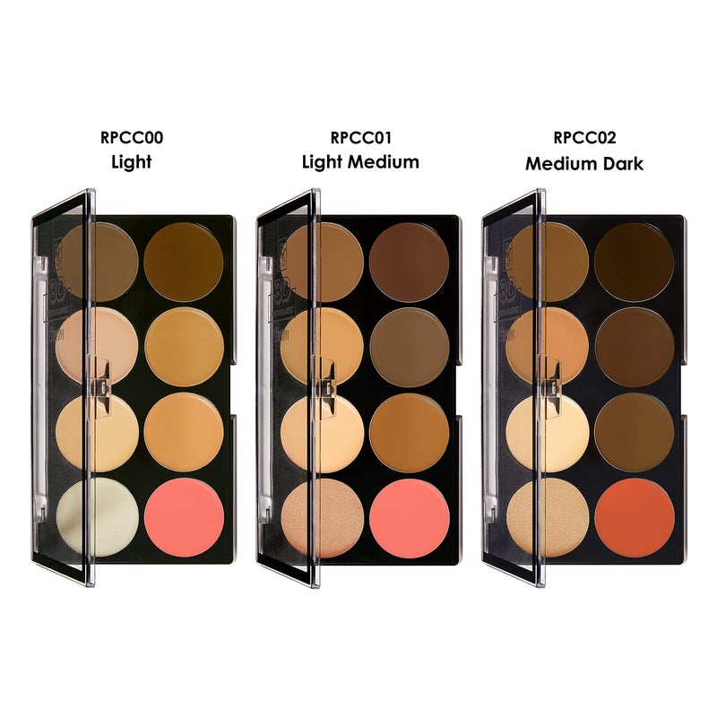Ruby Kisses 3D Cream Contour Artist Set 3 Pack (Light, Light Medium, Medium Dark) - Image 2