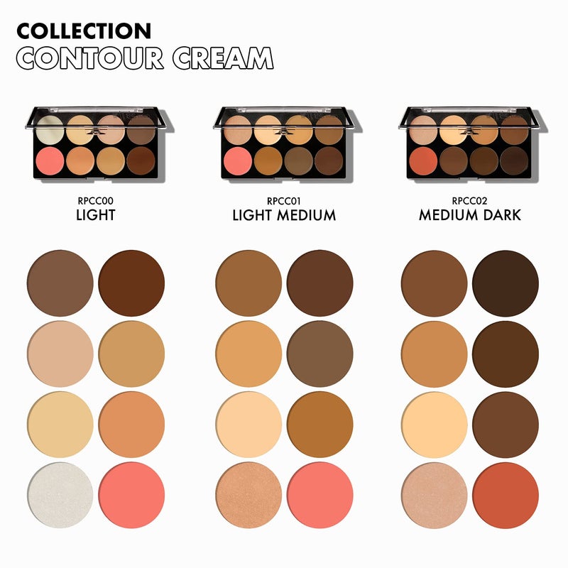 Ruby Kisses 3D Cream Contour Artist Set 3 Pack (Light, Light Medium, Medium Dark) - Image 3