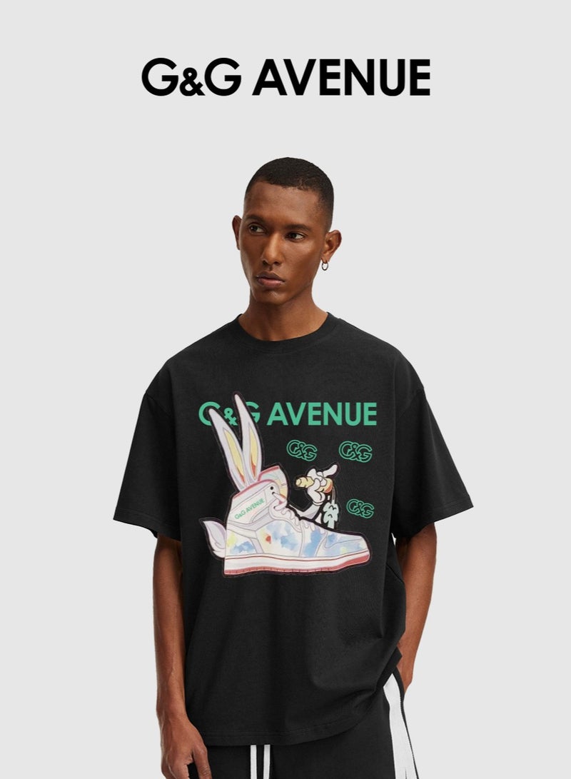 G&G AVENUE Double sided cotton air layer shirt men's short sleeved performance T-shirt, fishing T-shirt shirt men's gym T-shirt, quick drying men's sports T-shirt, short sleeved round neck exercise Oversized  - Image 1
