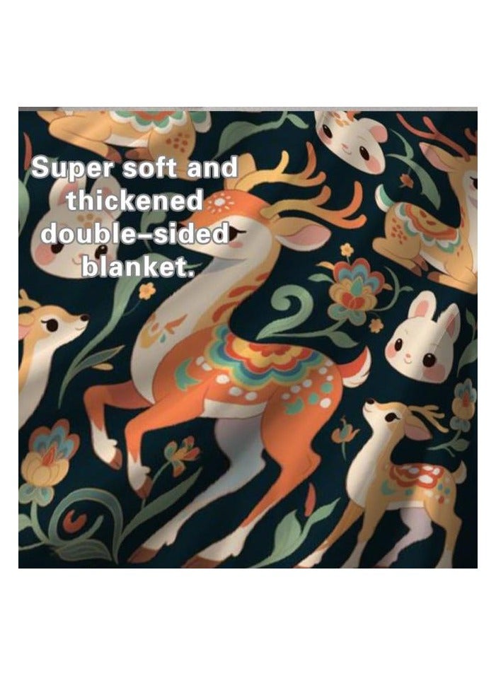 عام بطانية رقيقة من الفانيلا (دافئة ومريحة، ومناسبة للنوم واستخدام الألعاب وإزالة الغبار ومقاومة للرمل) 150 سم * 200 سم - 1176 - Image 5