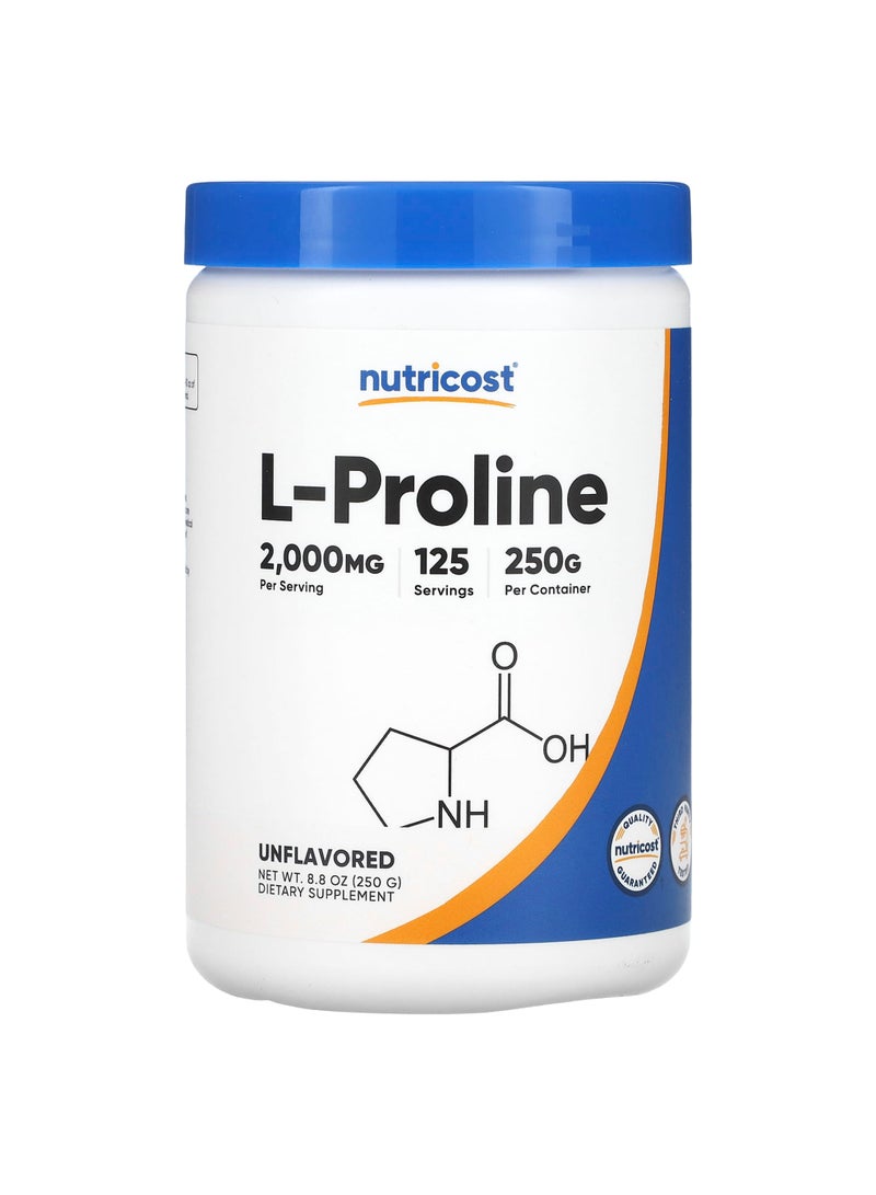 Nutricost L-Proline, Unflavored, 8.8 oz (250 g)
