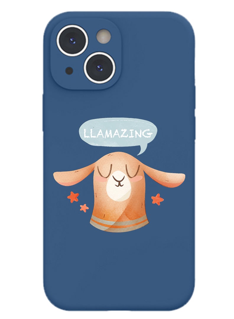 Theodor Protective Slim Fit Case Liquid Silicone Cover with Full Body Protection Anti-Scratch Shockproof Case For iPhone 13 Blue  - Location copy - Image 1