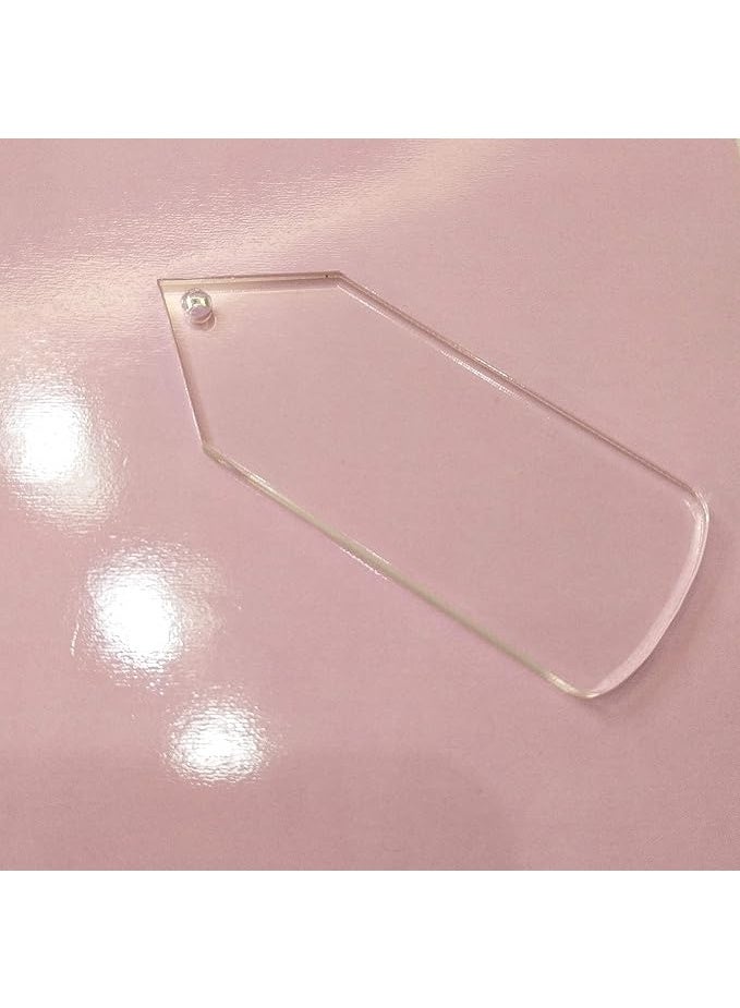 SLASA 15PCS Clear Blank Acrylic Keychains – 1/8" Thick (12.7 x 5.21 x 2.01 cm) Acrylic Tags for DIY Crafts, Personalized Keyrings, School Projects & Party Gifts - Image 3
