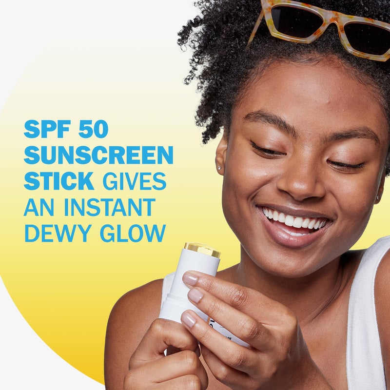 Olay Glow & Protect SPF 50 Face Sunscreen Stick, Fragrance Free, 0.5 OZ (14 G), Dewy Finish Sunscreen Stick with SPF 50 Broad Spectrum Sunblock for All Skin Types - Image 2