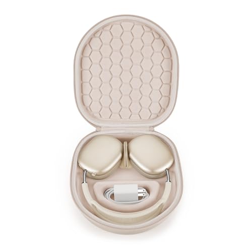 Yinke Smart Case for New Apple AirPods Max Supports Sleep Mode Hard Organizer Portable Carry Travel Cover Storage Bag Starlight - Image 1