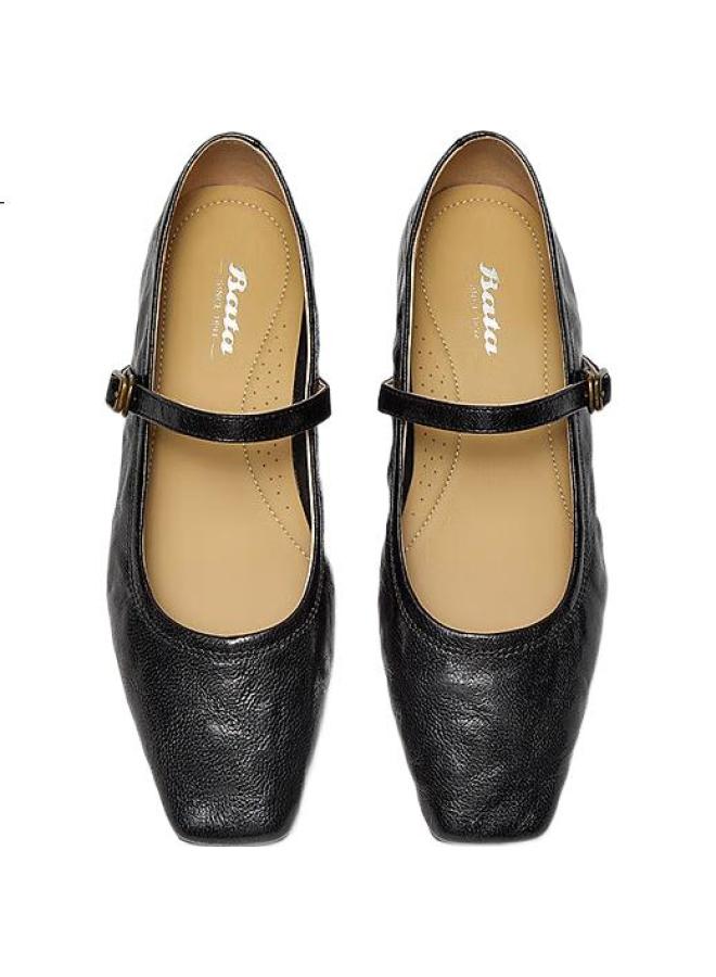 Bata Women'S Spring Vintage Sheepskin Elegant Mary Jane Shoes 7091Aaq5 Black Size 39 - Image 1