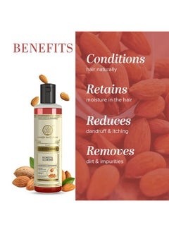 Khadi Natural Honey & Almond Hair Shampoo For Controlling Hair Fall |Natural Shampoo For Healthy & Shiny Hair |Suitable For All Hair Types, 210Ml  - Image 2