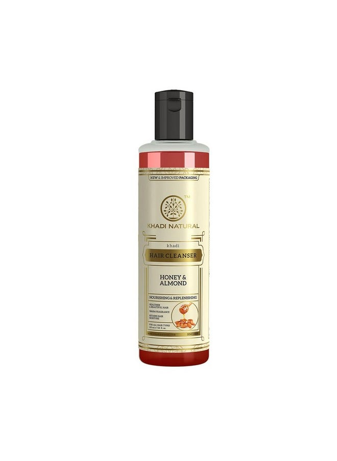 Khadi Natural Honey & Almond Hair Shampoo For Controlling Hair Fall |Natural Shampoo For Healthy & Shiny Hair |Suitable For All Hair Types, 210Ml  - Image 1