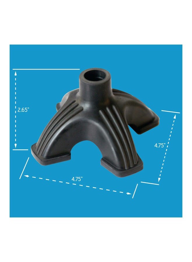 careX Self Standing Cane Tip, Sturdy Non-Slip Rubber, Stabilizing Four Pronged Cane Tip, Quad Cane Base Won't Scuff Floors, Adds Stability to Your Walking Cane - Image 5