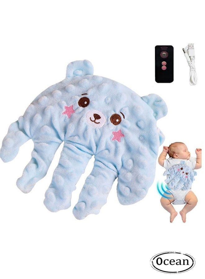 Ocean Baby Soothers for Sleep, Baby Soothing Palm for 0-3 Years, Automatic Patting Patter Pillow, Sleep Buddies for Newborns, with Remote Control - Image 1