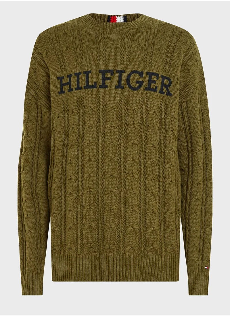 TOMMY HILFIGER Logo Crew Neck Sweater