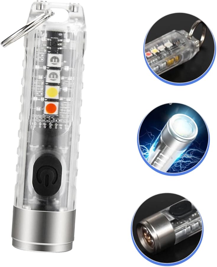 Rechargeable Mini LED Keychain Flashlight Adjustable Focus High Brightness Torch Light - Image 5