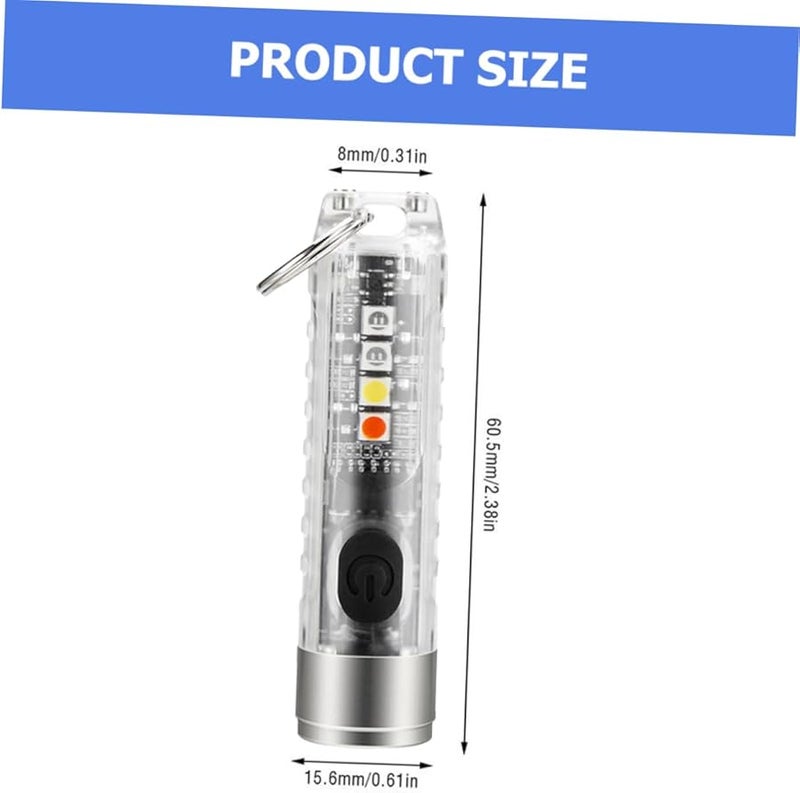 Rechargeable Mini LED Keychain Flashlight Adjustable Focus High Brightness Torch Light - Image 3
