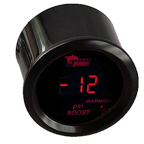 ESUPPORT Car 2" 52mm Digital Turbo Boost Gauge Red LED Light PSI Meter - Image 3