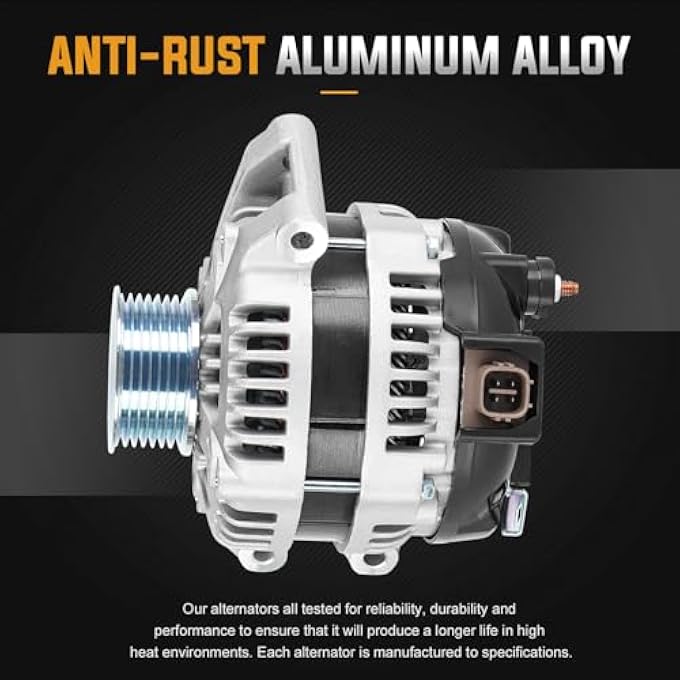ILONPA Alternator Replacement Compatible with 06-08 Csx 2.0L, 04-08 Tsx 2.4L, 03-07 Honda Accord 2.4L, 06-11 Civic 2.0L, 07-11 Cr-V 2.4L, 03-11 Element 2.4L Replace AND0257 104210-3290 - Image 5