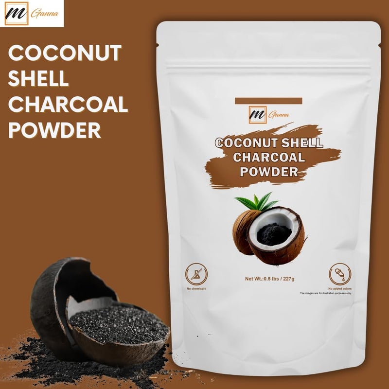 mGanna Coconut Shell Charcoal Powder 05 lbs 227 g Ideal for Teeth Cleaning Face Masks Scrubs and Soap Making - Image 3