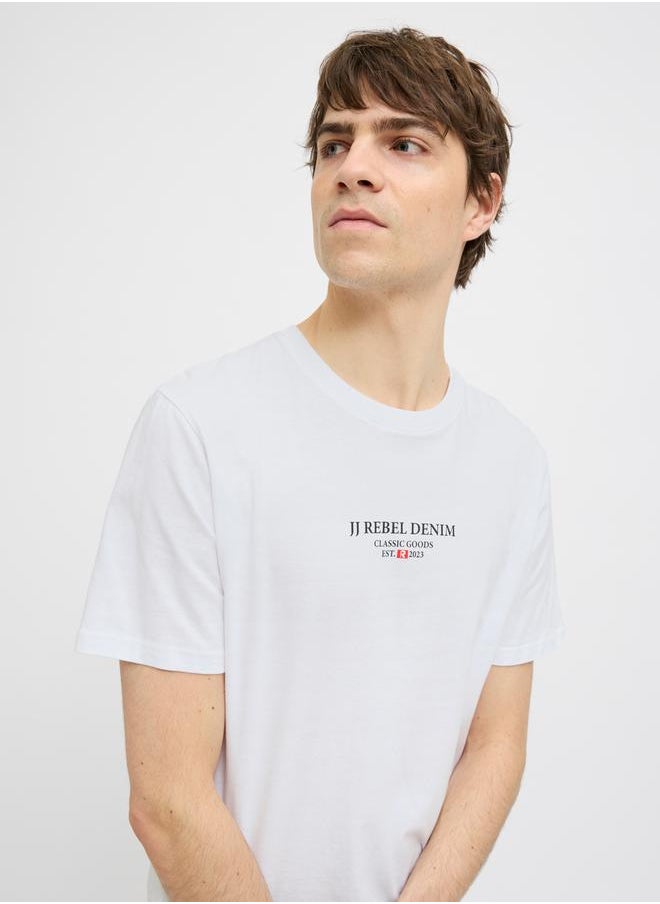 JJ Rebel by Jack & Jones Slogan Print Crew Neck T-Shirt  - Image 1