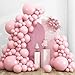 RUBFAC 135pcs Baby Pink Balloons Different Sizes 18 12 10 5 Inch for Garland Arch Light Pastel Pink Latex Balloon for Wedding Birthday Party Baby Shower Gender Reveal Anniversary Decorations - Image 3