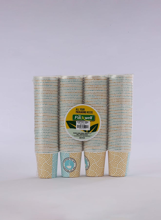 packwell Combo Paper Cup 6 Oz 50 Pcs * 4 Packet 200 pcs - Image 1
