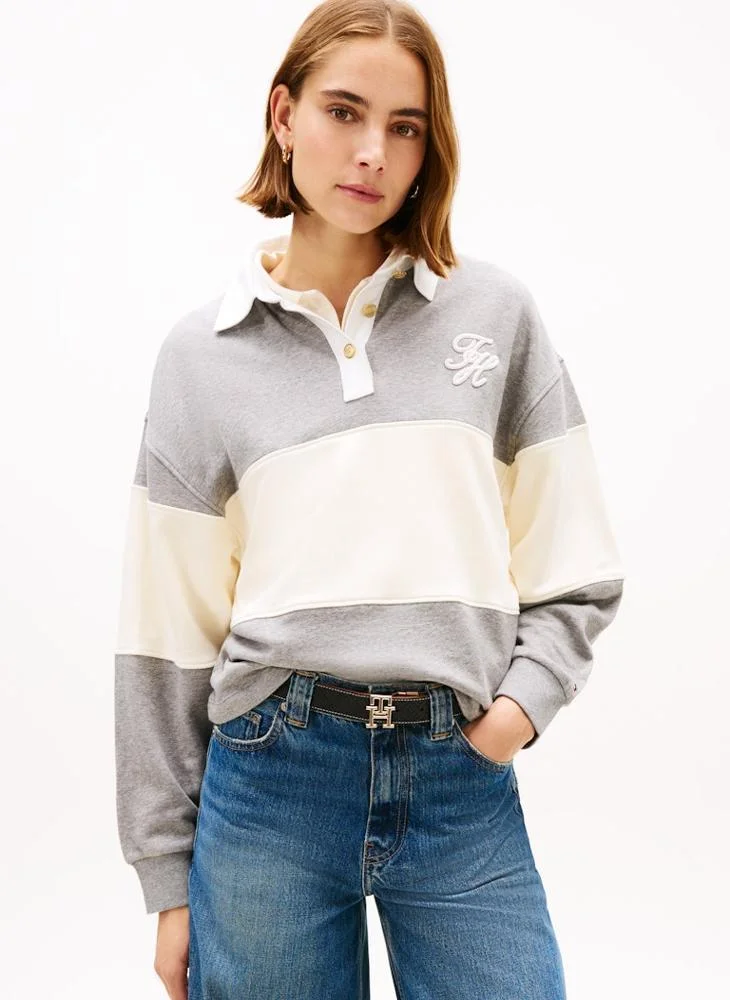 Casual Polo Sweatshirt