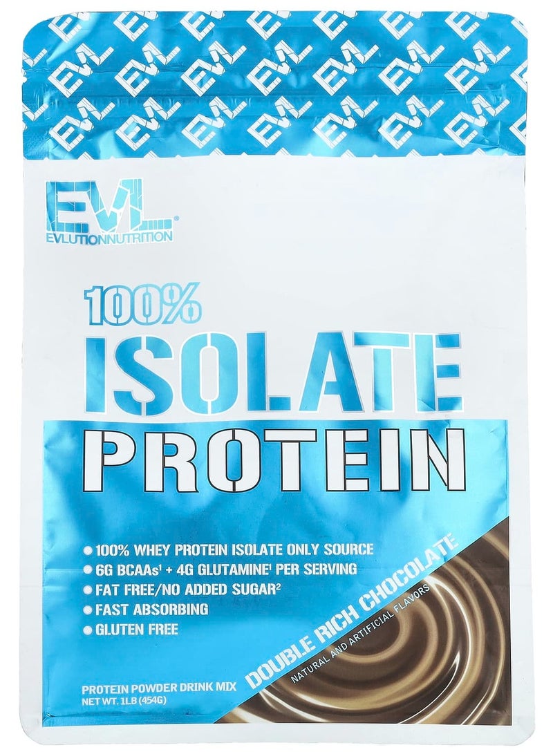 EVLUTION NUTRITION بروتين عازل 100%، شوكولاتة غنية مزدوجة، 1 رطل (454 جرام)