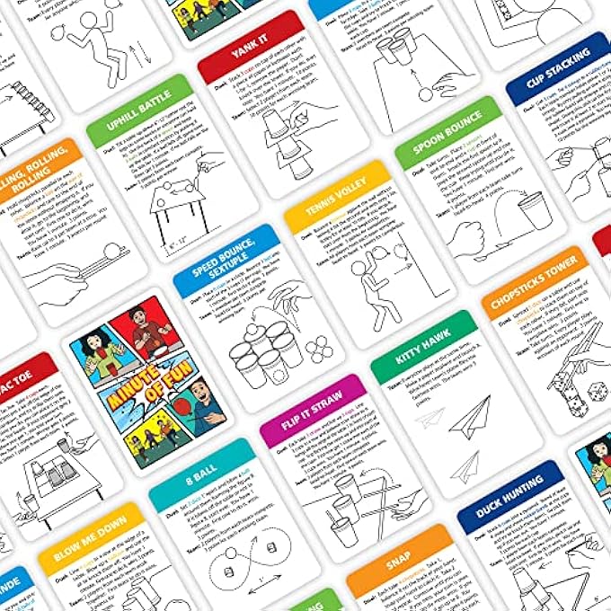 Funwares Minute of Fun - The Super Fun Game of 237 1-Minute Challenges for Duels, Teams and Parties - Family Party Game for Kids and Adults - Image 4