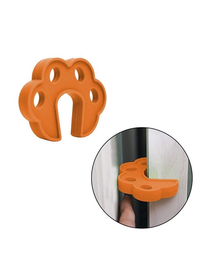 Safe-O-Kid Pack Of 2 Fit All Sleek Design Strong Silicone Door Stopperbrown - Image 5