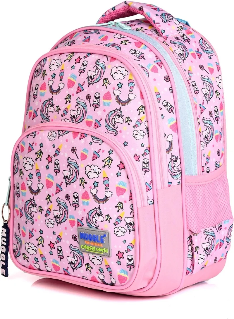 muggle MU-003 Unicorn School Backpack Set of 2 Pink