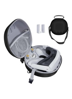 XICEN Hard Case Compatible with Meta Oculus Quest 3 VR Gaming Headset Touch Controllers,Waterproof Shockproof Carrying Bag with Mesh Pocket for Accessories, Suitable for Travel and Home Storag (Black)  - Image 1