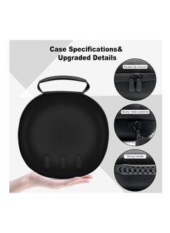 XICEN Hard Case Compatible with Meta Oculus Quest 3 VR Gaming Headset Touch Controllers,Waterproof Shockproof Carrying Bag with Mesh Pocket for Accessories, Suitable for Travel and Home Storag (Black)  - Image 2